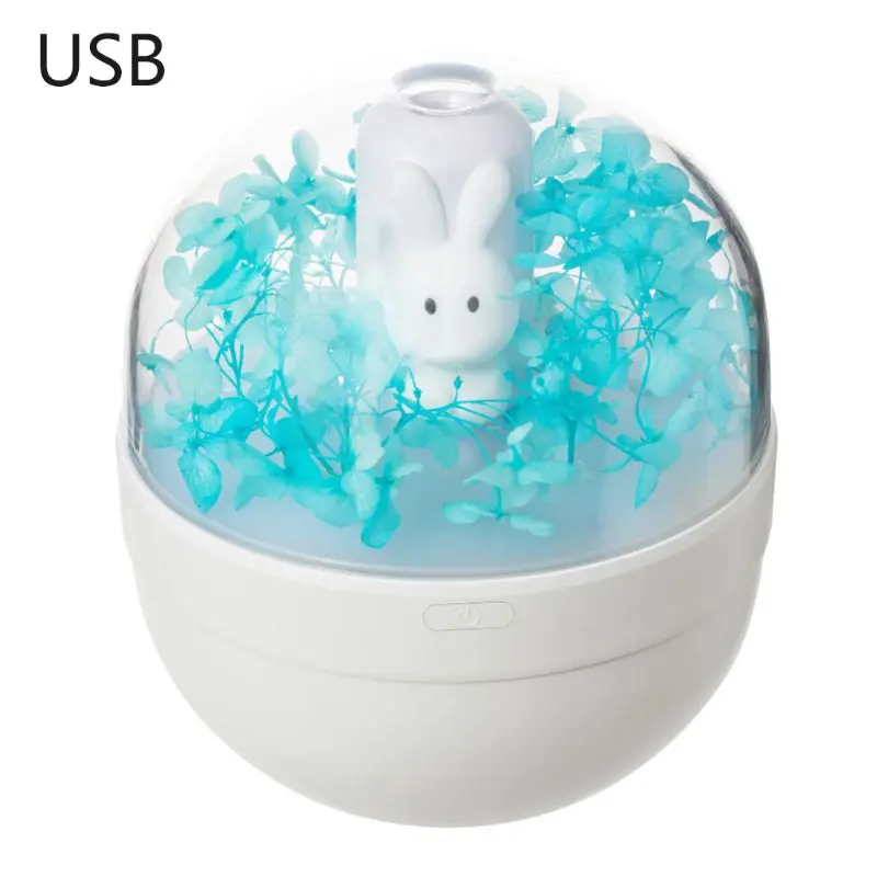 Синий Сладкий кролик форма увлажнитель воздуха usb зарядка маленький немой Настольный милый питомец увлажнитель воздуха подарок 19QE - Цвет: Синий