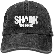 Shark Week Мужская и женская джинсовая бейсболка с эффектом потертости, регулируемая задняя застежка, Кепка-Дальнобойщик, шляпы от солнца