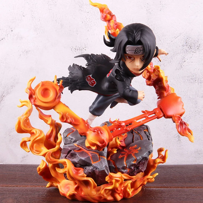 

Anime Naruto Shippuden Uchiha Itachi Figure Fire Ball Ver. GK Statue Naruto Action Figure PVC Collectible Model Toy