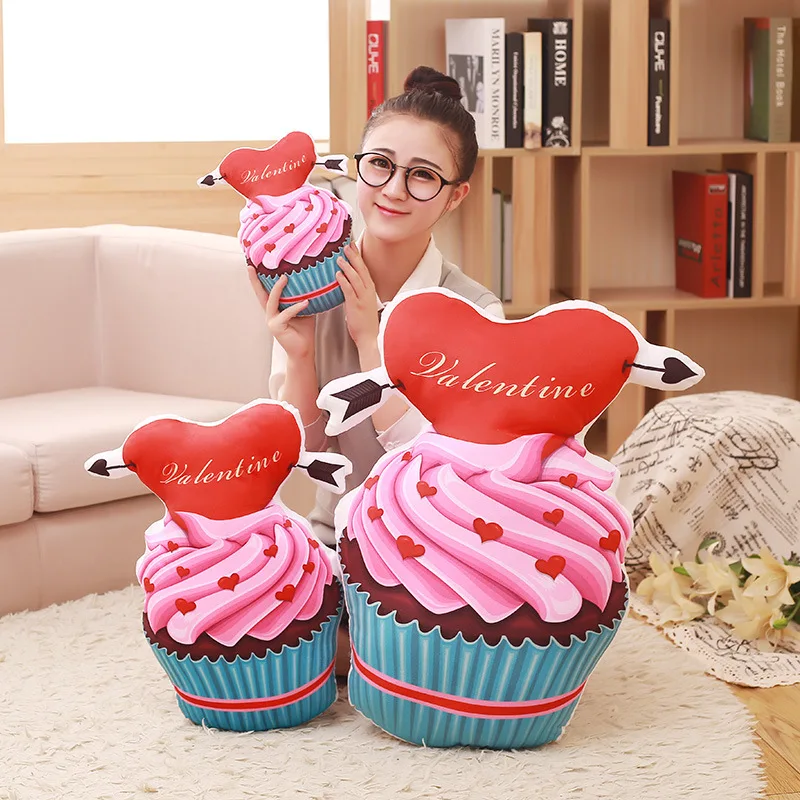 

Creative Model 3D Ice Cream Cake Cone Pillow Plush Cushion Back Cushion Nap Pillow Food Pashui Bedside