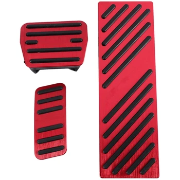 

Fuel Pedal Aluminum Alloy Car Styling Accelerator Gas Brake Pedal Cover At for Kodiak Accessories (Red)