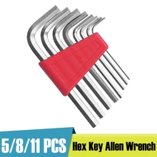 

5/8/11Pcs Hex Key Allen Wrench Set in Metric/Inch Standard CrV Steel Allen Key Short Arm Multi-Function And Multi-Size Tools Set