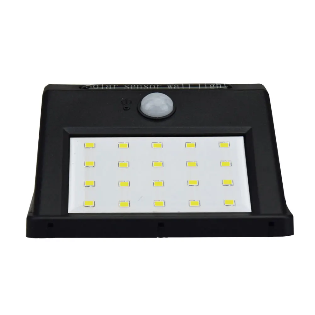 White Solar Power LED Light 3.7V/800mAh Motion Security Sensor Outdoor Lighting SMD 2835 Lamp PIR Yard Path Wall Waterproof