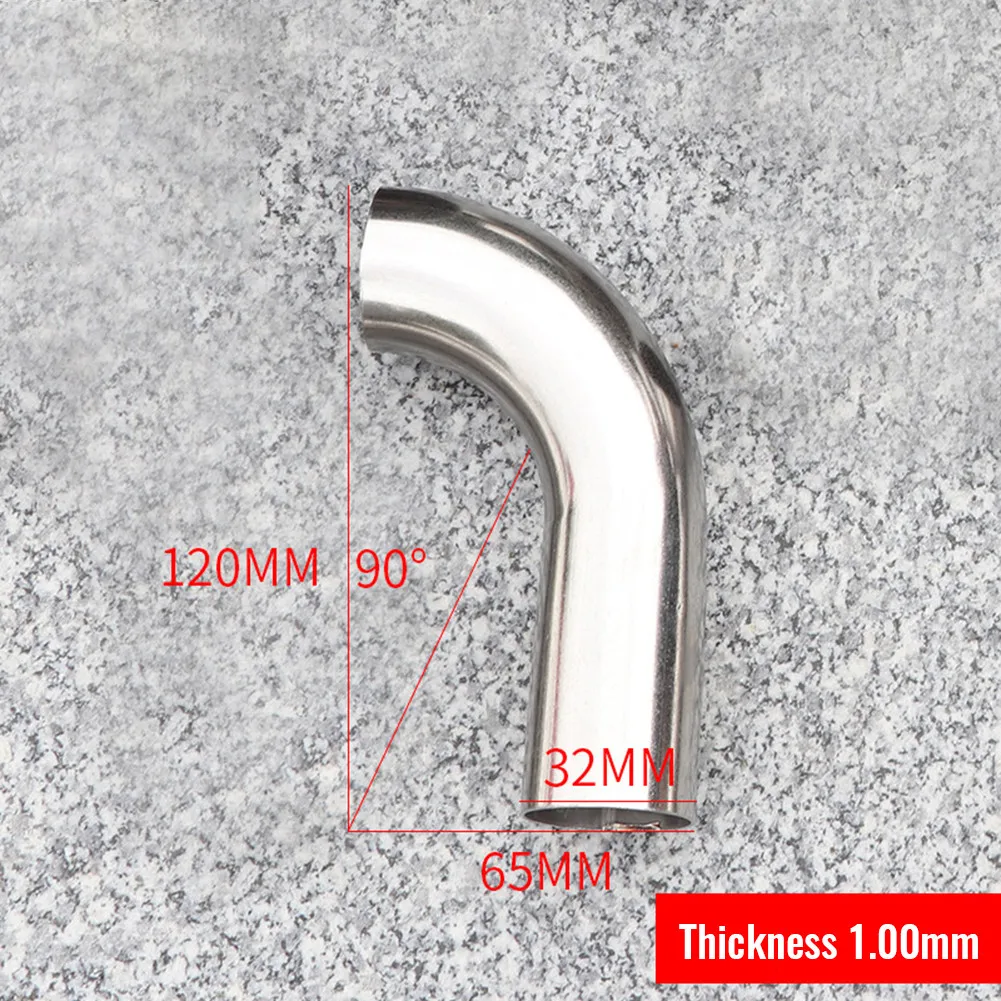 32/38/51MM Stainless Steel Thin Pipe Exhaust Elbow 90 Degree Metalworking Supplies | Инструменты