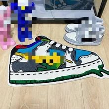 

New Cheaper Sneaker Shaped Doormat for Welcome Entrance Door Modern Rugs Living Balcony Bathroom Printed Carpet Hallway Bath Mat