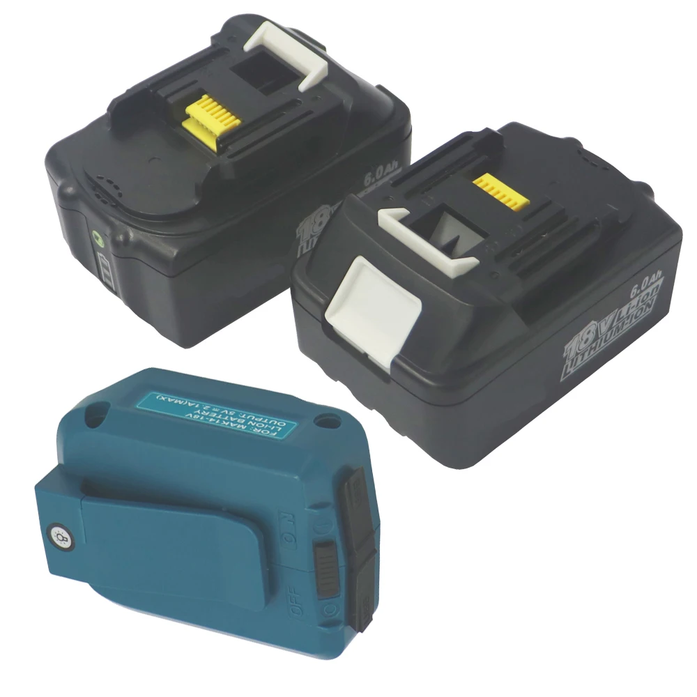 Dvisi 2pcsX18V 6000Mah литий ионный аккумулятор + USB зарядка Adap для makita bl1840 bl1860 bl1850 запасная