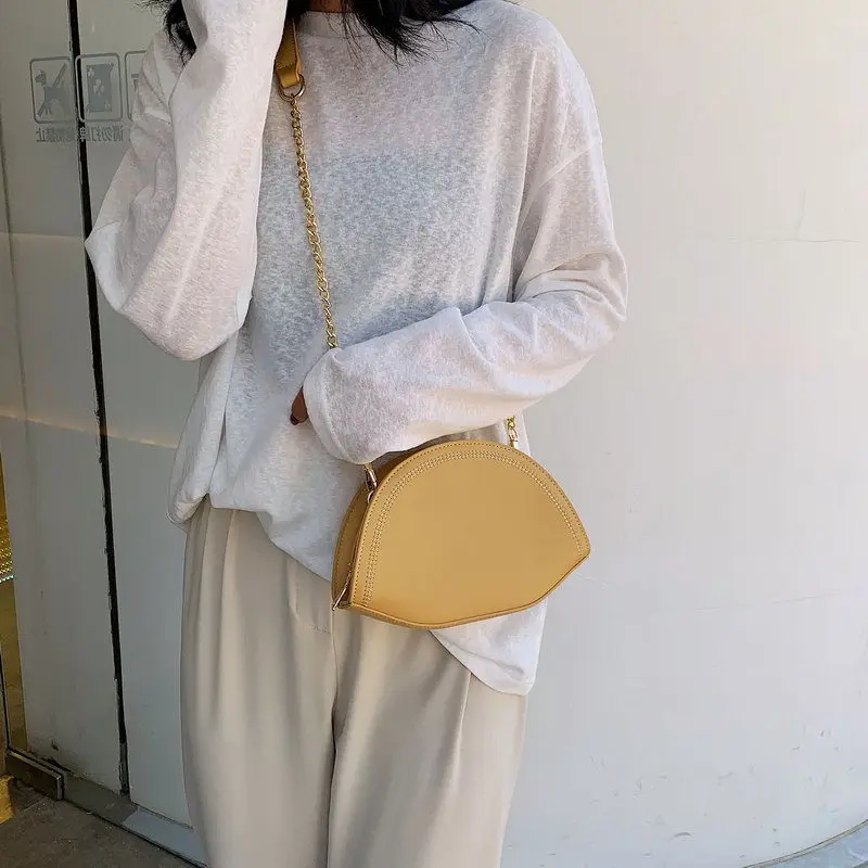 

Summer small fresh irregular shell women's bag 2019 new fashion chain single shoulder oblique satchel bag
