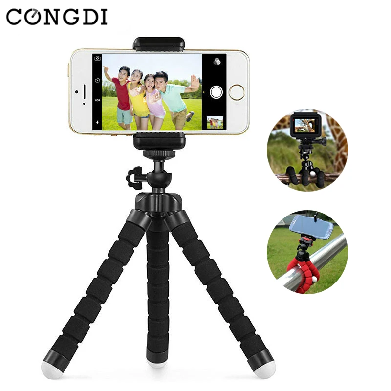 Гибкий штатив Трипод осьминог Gorillapod для мобильный телефон смартфона с клипсой