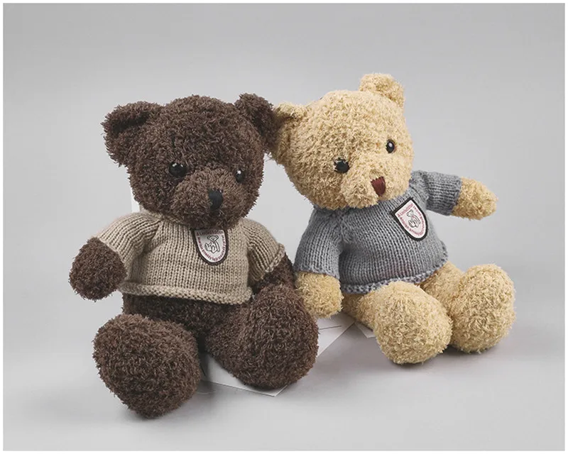 New Cute Brown Teddy Bear Plush Backpack Movie Cartoon Bear in Clothes Toys Dolls Key Phone Coin Bags Schoolbag Gift for Kids Girls  (11)