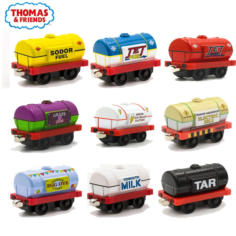 Томас и Друзья Emily локомотив Поезд Модель сплав пластик Магнитный трек железнодорожный вагон игрушка подарок на день рождения - Цвет: Random tank car