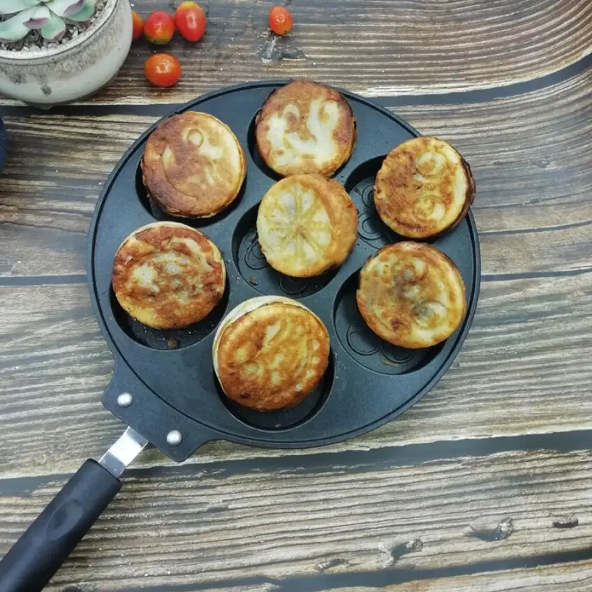 

QQ Egg Bubble Cake maker Baking Pan Mold Eggettes Iron Aluminum Hongkong Waffle Maker Mould Non-stick Coating DIY Muffins Plate