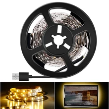 Светодиодная лента для помещений, 5 В, USB лампа, 2835, 1 м, 2 м, 3 м, 4 м, 5 м, штепсельная вилка стандарта ЕС/США, 220 В, Светодиодная лента, белый/теплый ТВ, подсветка, светильник для спальни