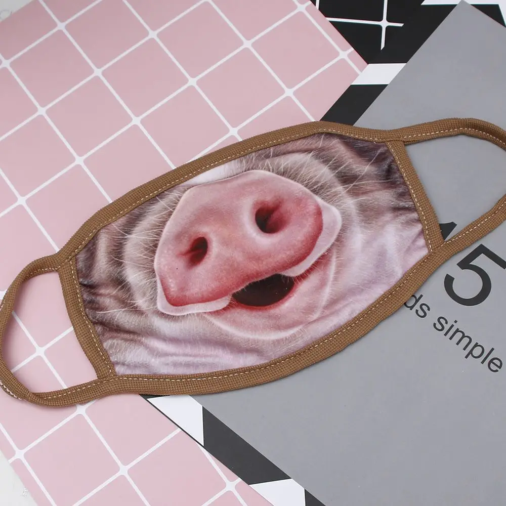 6 Популярные мужские и женские 6 стилей 3D смешная Анти-пыль теплая хлопковая смесь лицевая маска - Цвет: 6
