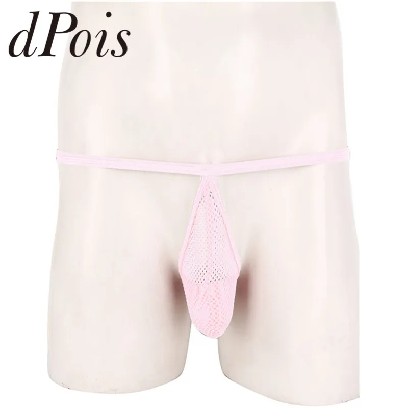 

Mens See Through Sheer Fishnet Sissy Lingerie Low Rise Panties Bulge Pouch Open Butt G-String Thong Briefs Homme Sexy Underwear