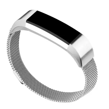 

Stainless Steel Solid watchbnad Mesh With Interlock Clasp For Fitbit Alta Hr Magnetic Milanese Watch Band Strap