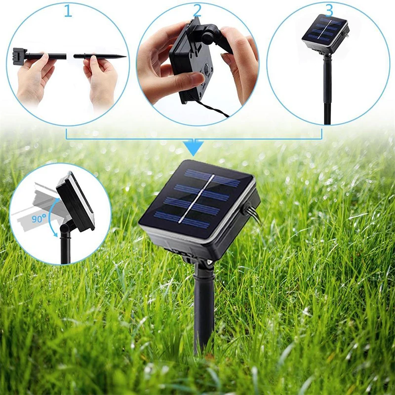 10/20/30Led G50 Bulb Solar Light Outdoor Garland Street String Light For Christmas Party Wedding Holiday Garden Patio Decor Lamp solar light bulb Solar Lamps