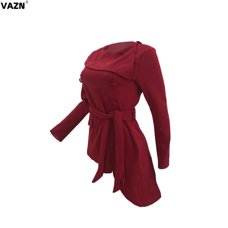 VAZN OJS9168 Осенняя классическая черная юная леди для заметок Сексуальная Клубная Мода полный рукав на шнуровке для женщин асимметричный тонкий длинный тройник