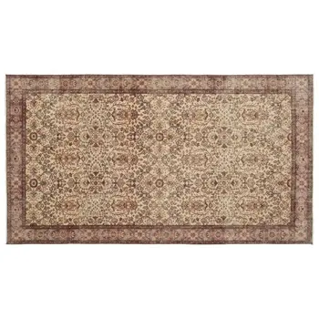

Handmade Beige Vintage English English Area Rug 164x297 Cm-5'5''X9'9''