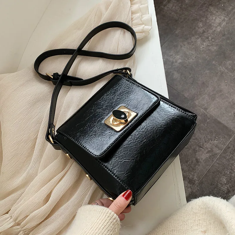 

Retro Bag Female 2019 New Tide Korean Version of The Wild Texture Messenger Simple Fashion Shoulder Small Square Bag Bolso Mujer