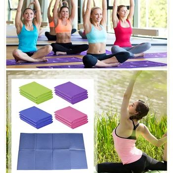 

173*61*0.4cm Yoga Mat Non-Slip PVC Foldable Yoga Mat Sport Gym Soft Pilates Mats for Body Building Fitness Lose Weight Women