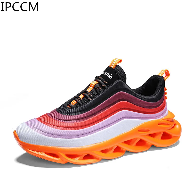 Новинка осени 2019 спортивная обувь модная Радужная дышащая удобная легкая