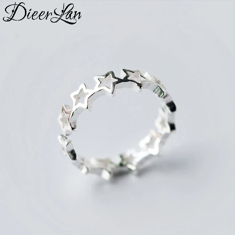Anillos Vintage de Estrella de Plata de Ley 925 para mujer, bisutería de regalo, sortijas de dedo de tamaño ajustable para mujer, venta al por mayor