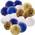 12 шт./компл. Смешанная Бумага Pom Poms Бумага Сотовый Шар Висит Бумажный Фонарь Свадебный День Рождения Декор DIY Детские Шоу Праздничные принадлежности