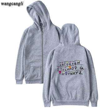

Stranger Things Hoodies and Sweatshirt Zipper Men Women Clothes Out Hoodie Jacket Coat Hip Hop Long Sleeve Casual Plus Size Full