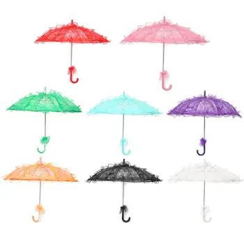 

Lace Bridal Umbrella decoration wedding photography props Cotton Embroidery Lace Parasol Umbrella