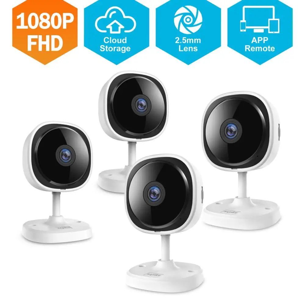 

SANNCE Clearance 4PCS FHD 1080P Fisheye IP Camera Wireless Wifi Mini Network IR Night Vision Home Security CCTV Cam Baby Monitor