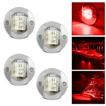 

Marine Light 4pcs Red Boat 6-LED Navigation Deck Courtesy Stern 12V-24V