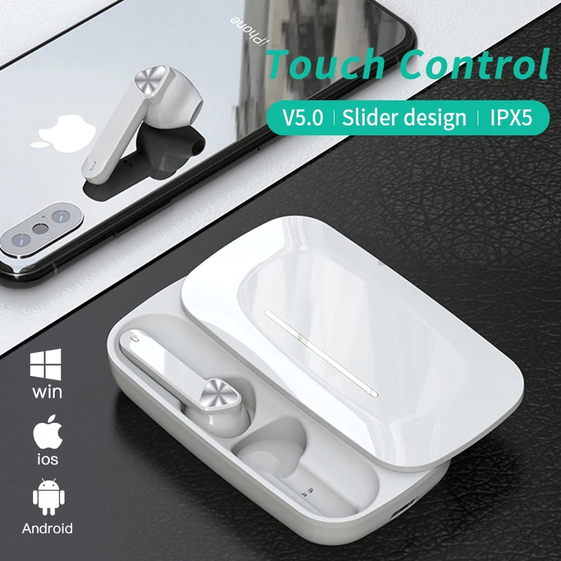 

Arlado BE36 TWS Wireless Earphone Noise Cancelling Bluetooth 5.0 Touch Control With Mic Charging Box Mini Earbuds Slide Box