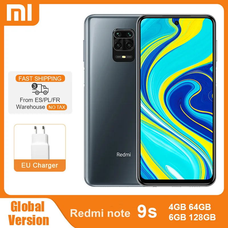 Gran oferta Versión Global Xiaomi Redmi Nota 9S 4GB 64GB/6GB 128G Smartphone Snapdragon 720G Octa Core 5020mAh 48MP Quad Cámara teléfono móvil qzKL1pra5