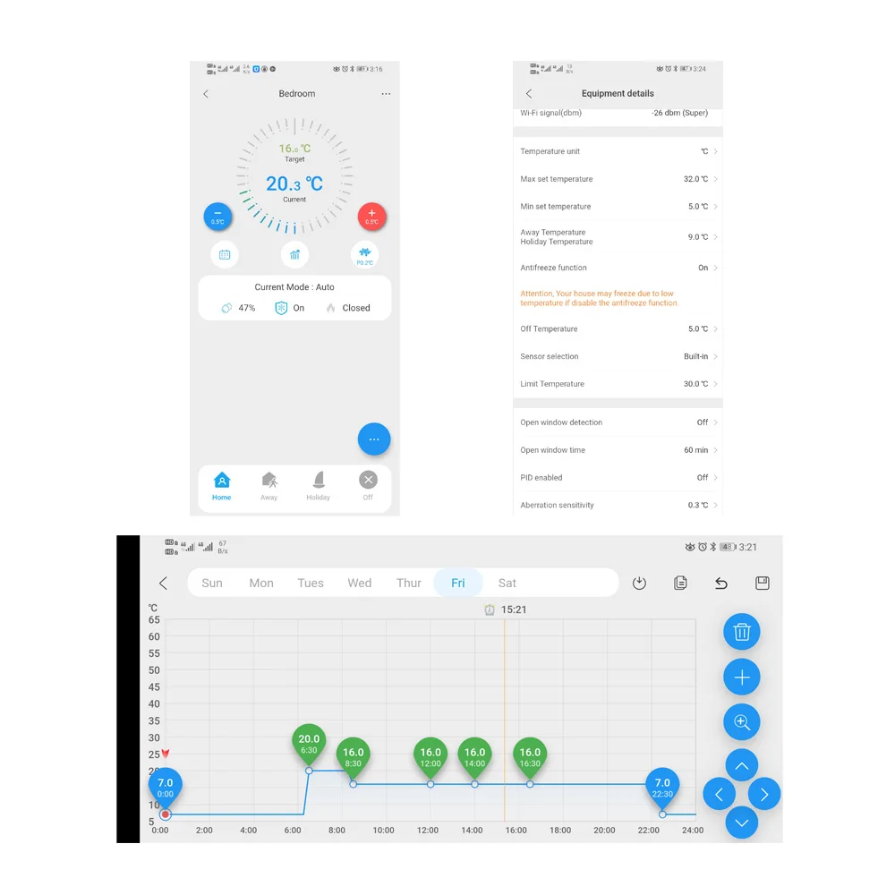 Smart WiFi Thermostat for Floor Heating - Compatible with Voice Assistants
