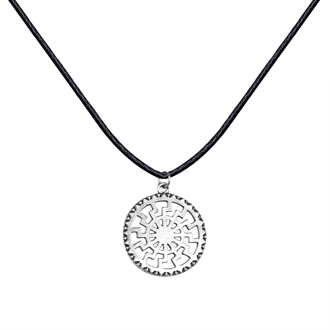 

Solar Pendant Slavic Necklace Pirate God Tol Rune Antique Jewelry