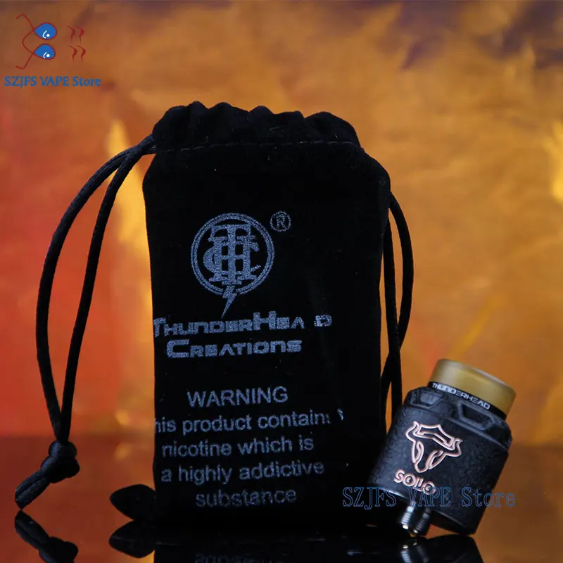 Новейший оверлор vape с THC Таурен Solo RDA одиночный 18650/20700/21700 батарея 24 мм 2 мл электронная сигарета Vape ручка комплект