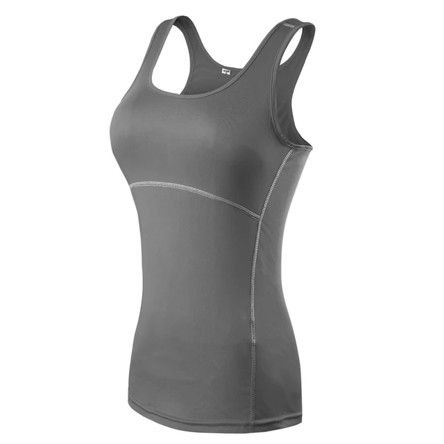 Breathable Women Tank Top Summer Sexy Sports Fitness Workout Tops Gym Sleeveless T Shirts Sporting Quick Drying Loose Vest grey