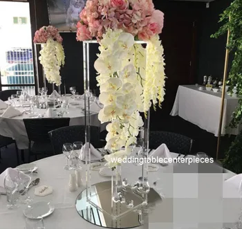 

10pcs 70cm tall ）High quality transparent clear acrylic flower stand/ wedding table centerpiece