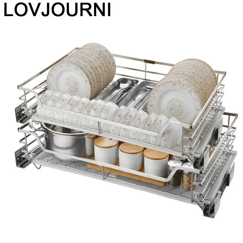 And Storage Kuchnia Pantry Dish Rack Stainless Steel Cuisine Cozinha Cocina Kitchen Cabinet Cestas Para Organizar Basket | Дом и сад