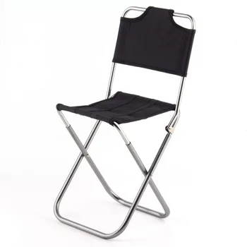 

Fishing 2017 Portable Folding Outdoor Fishing Camping Chair Aluminum Oxford Cloth Chair with Backrest Carry Bag Black