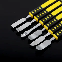 6 pçs/set curiosos abertura kit de ferramentas reparo para o telefone móvel notebook cabeças duplas metal spudger mão conjuntos ferramentas