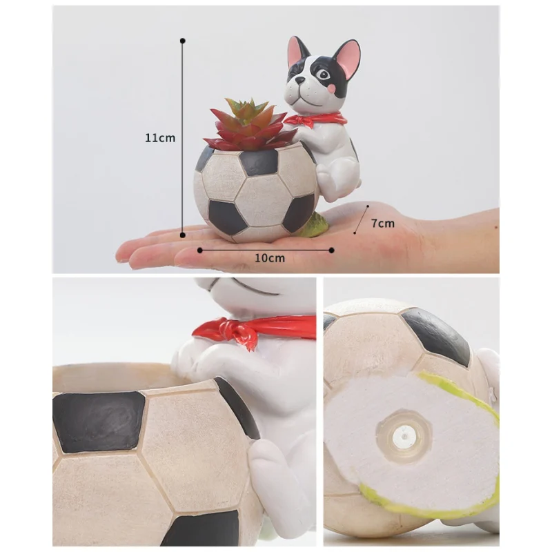 Милый мультфильм животных мясистый цветочный горшок милая собака контейнер для растений Настольный микро-Пейзаж украшения HF LT