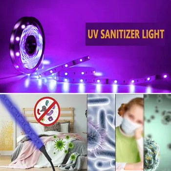 

39/78.7/196Inch UV UVC Germicidal Disinfection 5050 60 Led Light Bar Strip Lamp Ozone Sterilizer Mites