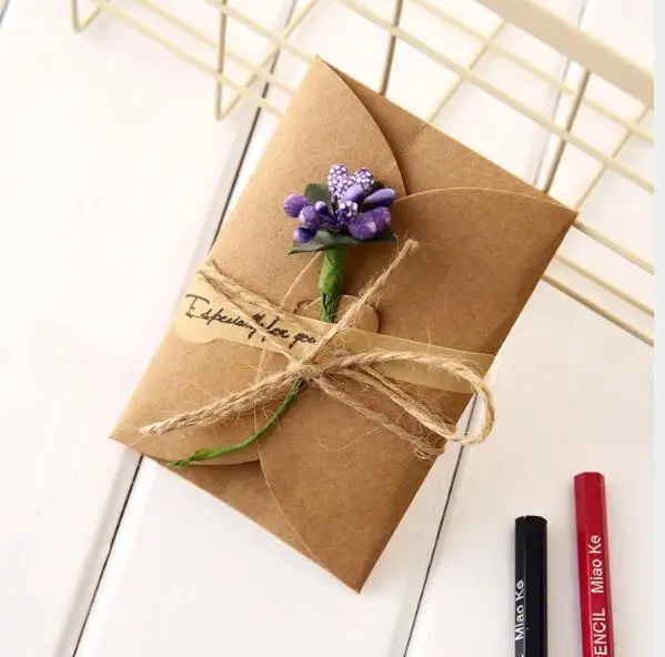 20 шт DIY креативная крафт-модель цветок поздравительная открытка приглашение на свадьбу спасибо открытка на день рождения бумага подарок вечерние поставки - Цвет: purple carnation-L