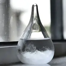 Прозрачная капелька штормового стекла капли воды монитор бутылка барометр дома стильный погода шторм предсказатель