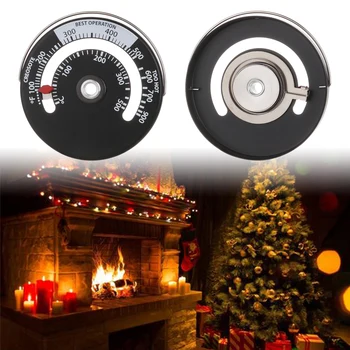 

Magnetic Stove Thermometer Aluminum Fireplace Thermometer Home Stove Thermometer Fireplace Fan Thermometer High Precision