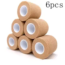 6 шт цвет кожи одноразовое связывающее покрытие рукоятки машинки для татуажа обёрточная бумага Самоклеющиеся бинты ручка трубка для татуировки ручка