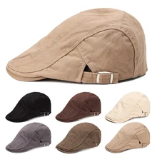 Новое поступление мужской женский берет Кепка s Открытый солнце плоская шляпа в стиле Гэтсби Твердые Плоские береты Кепка шляпа