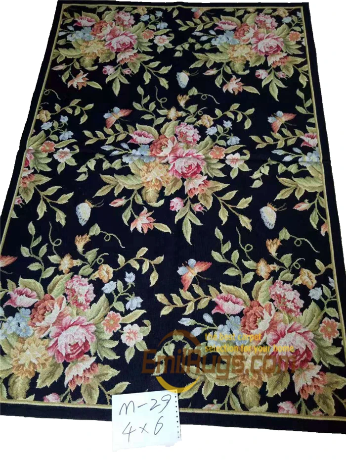 Aubusson ручной работы Восточный коврик из квадратов Новая цена французский рукодельный шерсть цветочный ковер Шерсть Вязание ковры