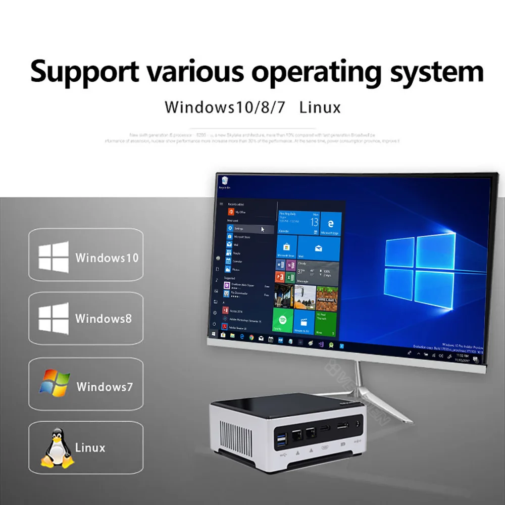 10th Gen ITX Mini PC with Intel Core I7 10610U, 8559U, I5 10210U, 8259U, M.2 NVME SSD, PCIE Wifi, Type-C – Compact Computer with I3 7020U and SD Card Slot Description Image.This Product Can Be Found With The Tag Names Barebone Mini PC, Computer Office, Mini pc